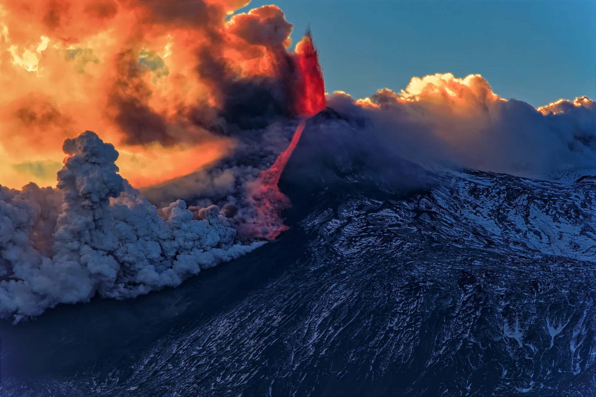 etna in eruzione
